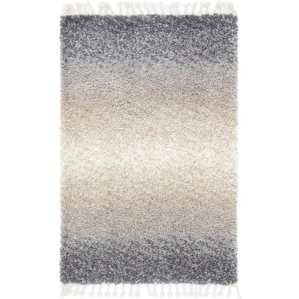 Gradient Hygge Shag Rug, Gray (4' 0 x 6' 0). Picture 1