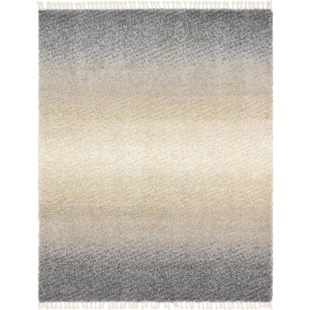 Gradient Hygge Shag Rug, Gray (8' 0 x 10' 0). Picture 1