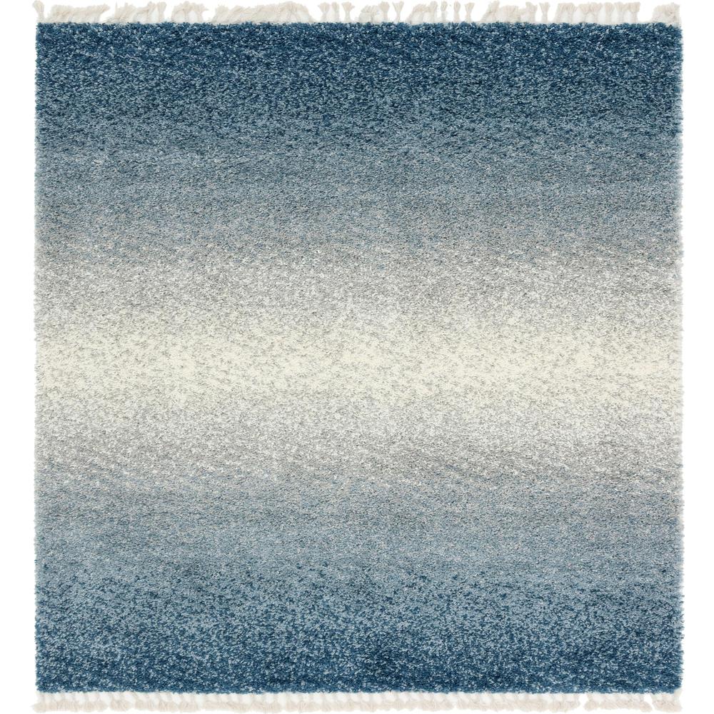 Gradient Hygge Shag Rug, Blue (8' 0 x 8' 0). The main picture.