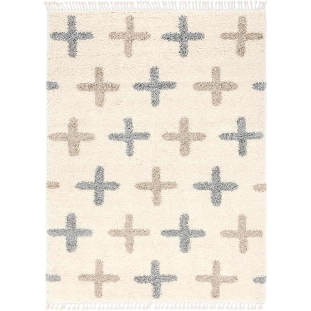 Positive Hygge Shag Rug, Ivory (9' 0 x 12' 0). Picture 1