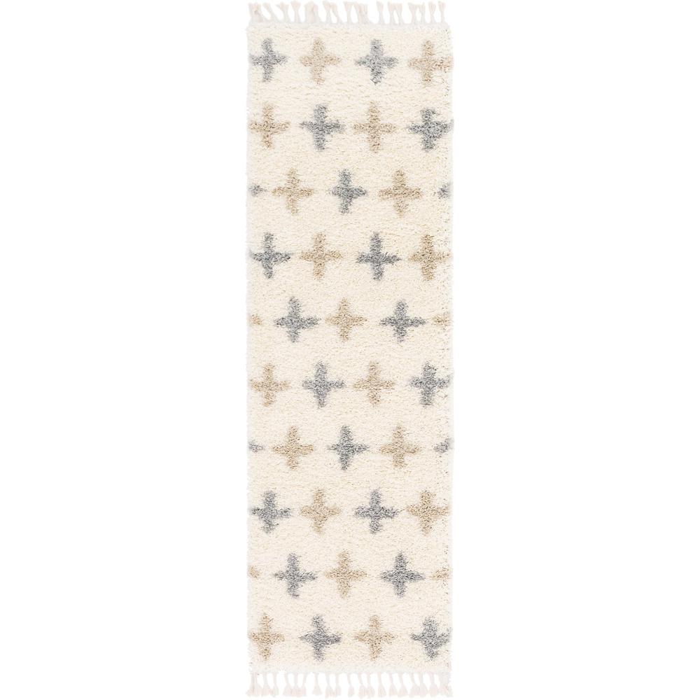 Positive Hygge Shag Rug, Ivory (2' 7 x 8' 2). Picture 1