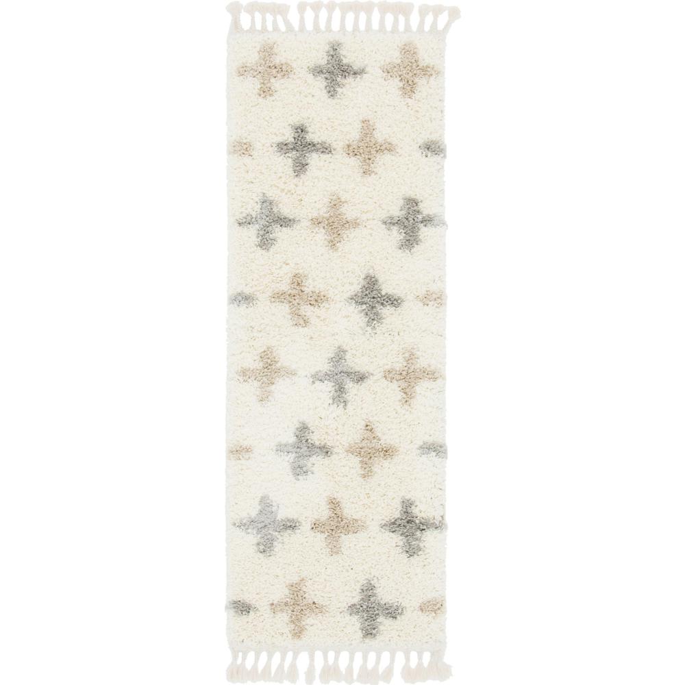 Positive Hygge Shag Rug, Ivory (2' 2 x 6' 0). Picture 1