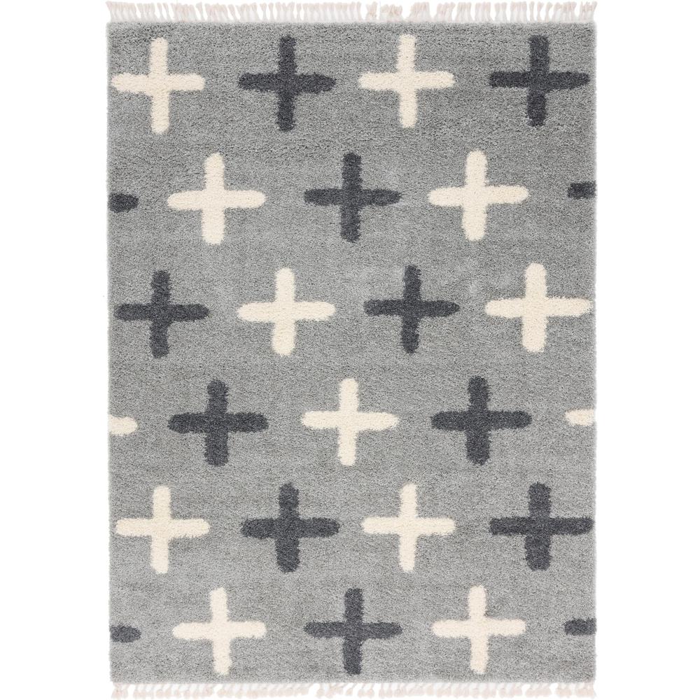 Positive Hygge Shag Rug, Light Gray (9' 0 x 12' 0). Picture 1