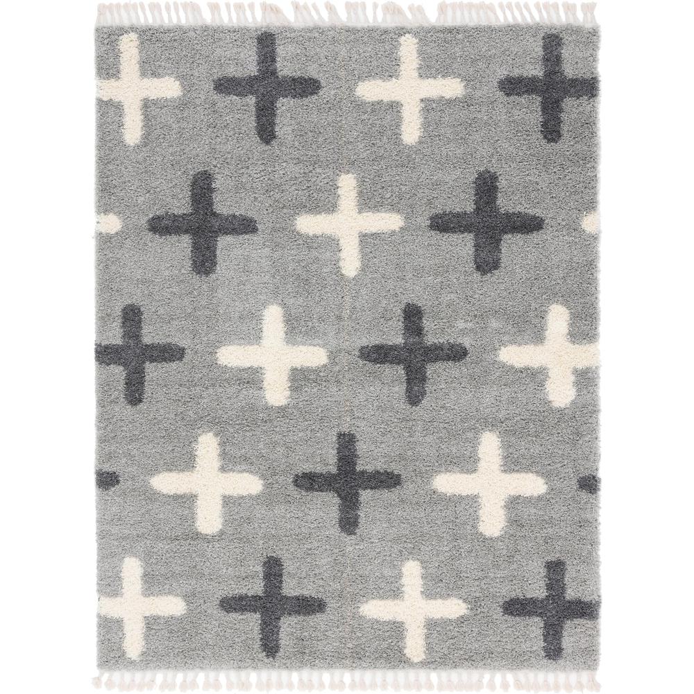 Positive Hygge Shag Rug, Light Gray (8' 0 x 10' 0). Picture 1