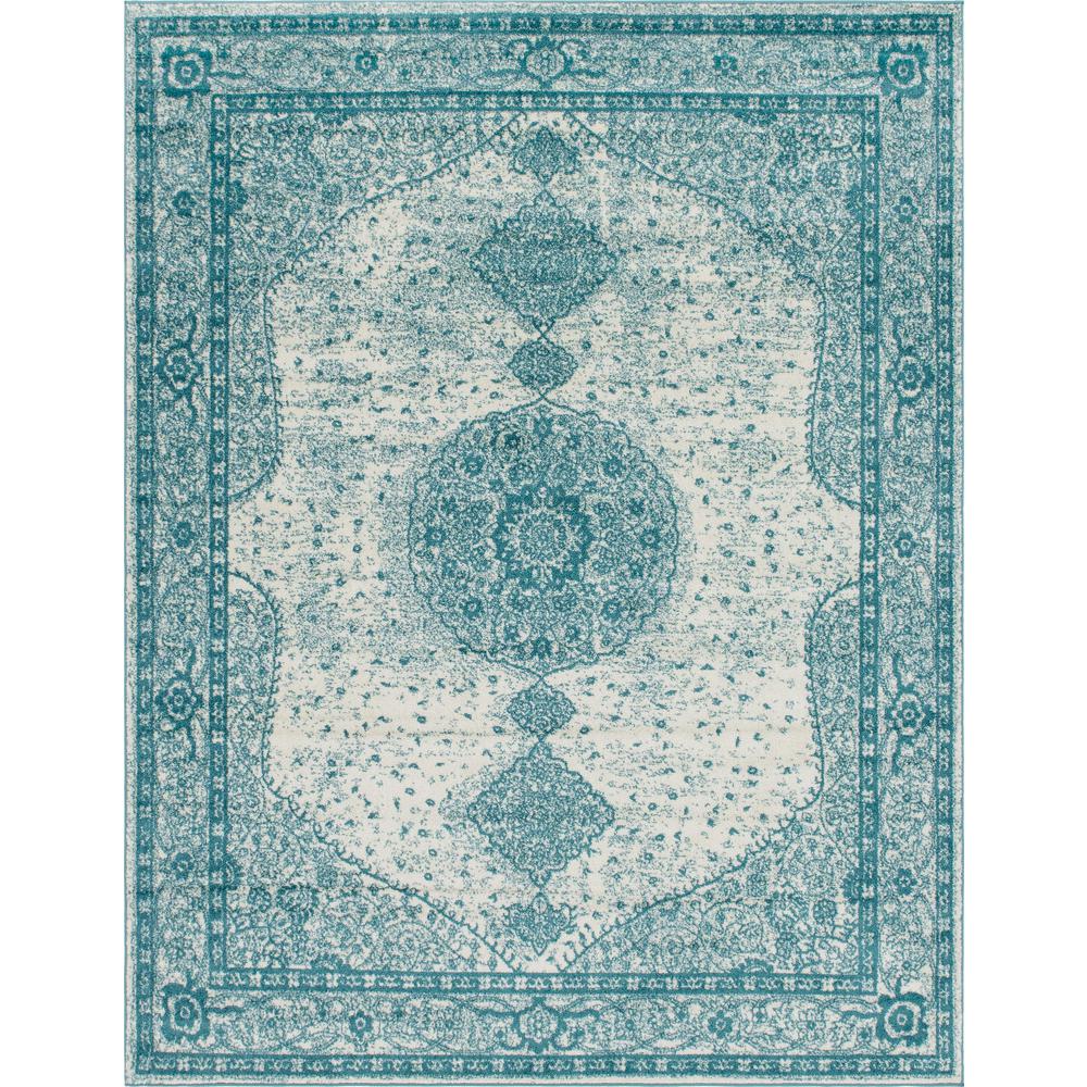Midnight Bromley Rug, Turquoise (8' 0 x 10' 0). Picture 1