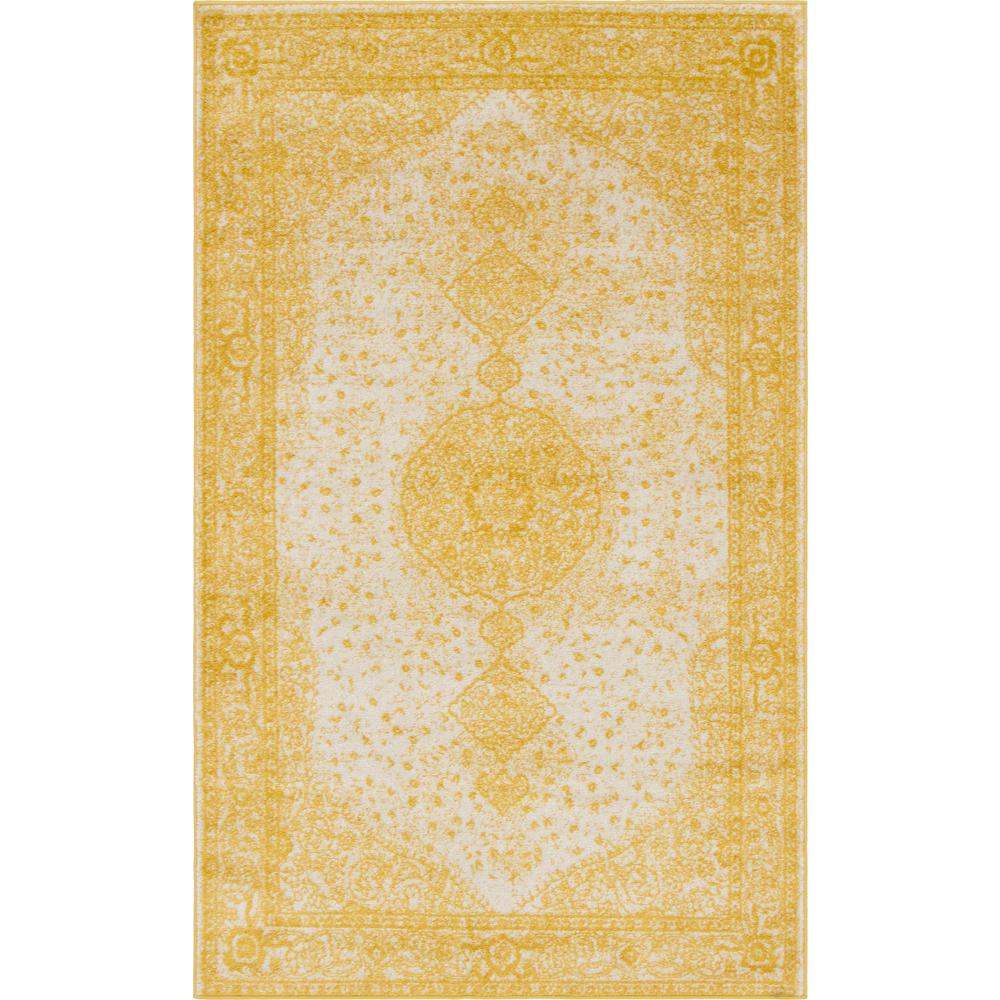 Midnight Bromley Rug, Yellow (5' 0 x 8' 0). Picture 1