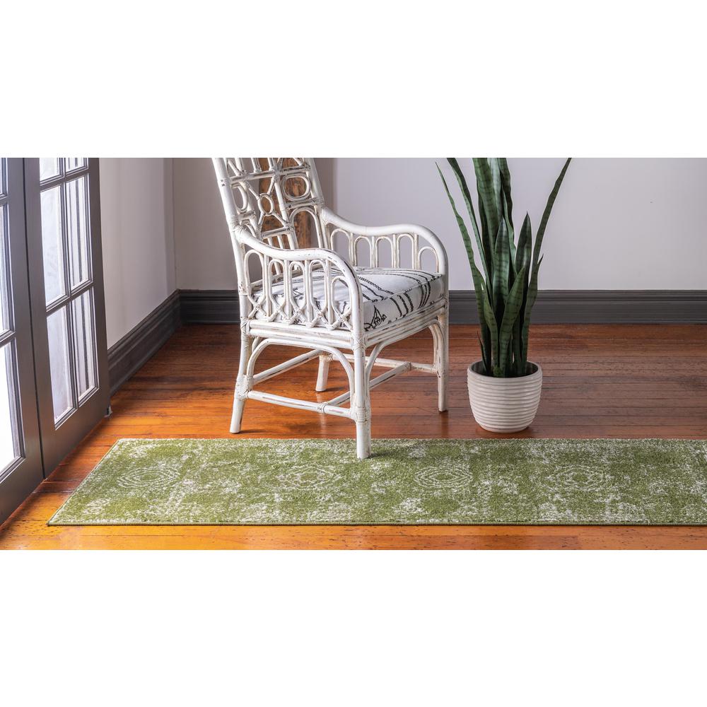 Wells Bromley Rug, Green (2' 0 x 13' 0). Picture 4