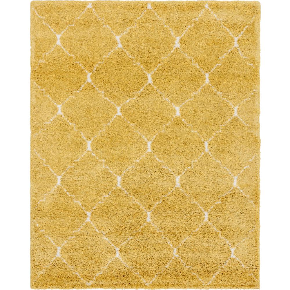 Fractured Rabat Shag Rug, Yellow (8' 0 x 10' 0). Picture 1