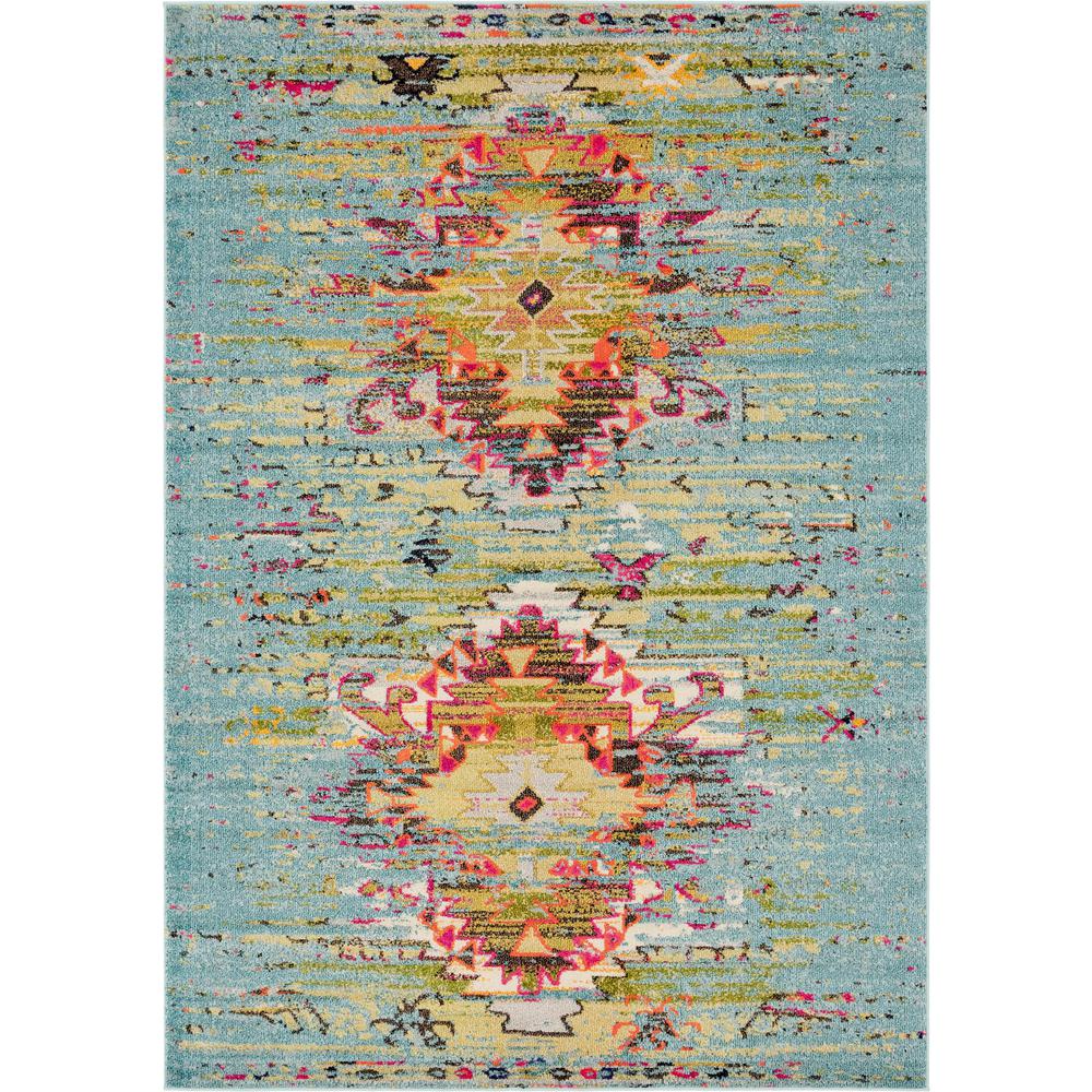 Chagall Vita Rug, Turquoise (7' 0 x 10' 0). Picture 1
