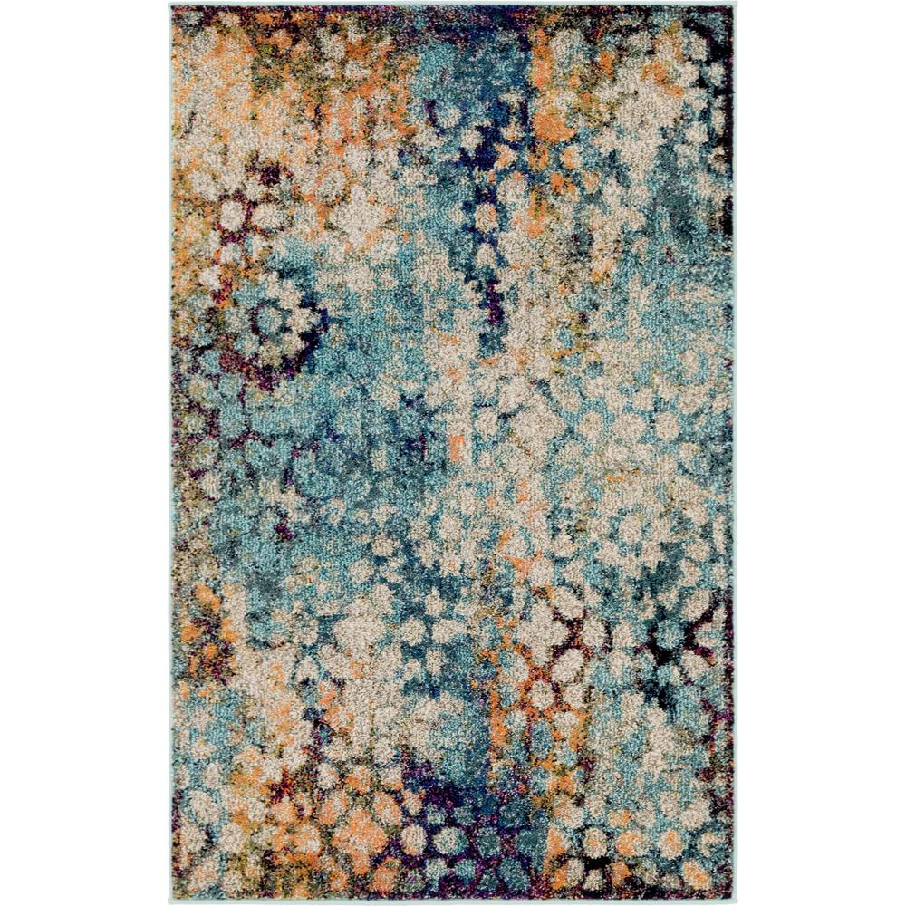 Pollock Vita Rug, Turquoise (3' 3 x 5' 3). Picture 1