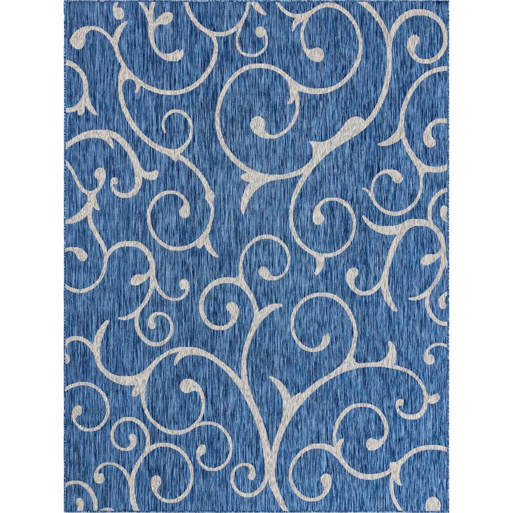 Outdoor Curl Rug, Blue (9' 0 x 12' 0). Picture 1