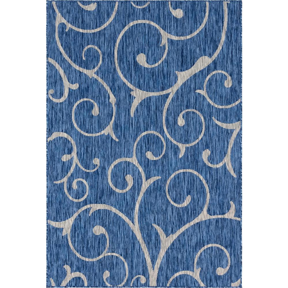 Outdoor Curl Rug, Blue (6' 0 x 9' 0). Picture 1