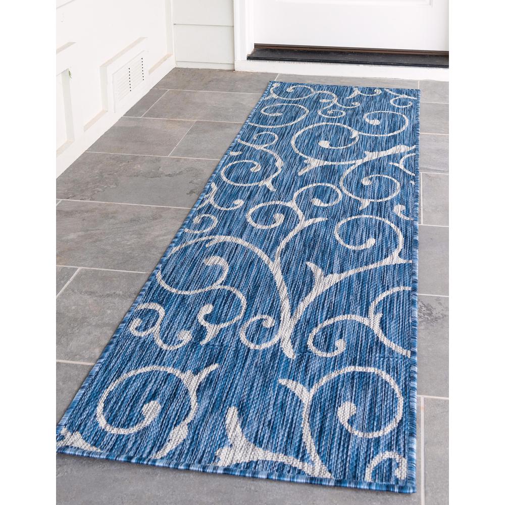 Outdoor Curl Rug, Blue (2' 0 x 6' 0). Picture 2