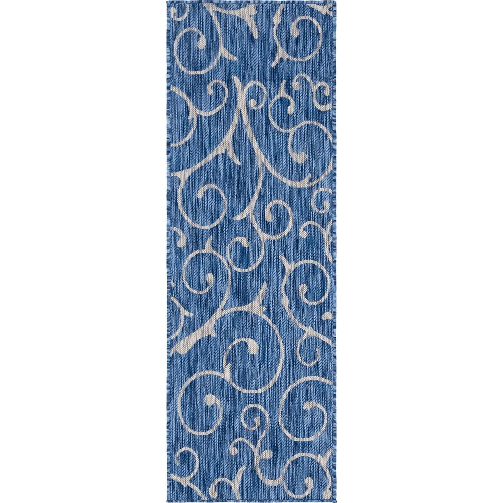 Outdoor Curl Rug, Blue (2' 0 x 6' 0). Picture 1