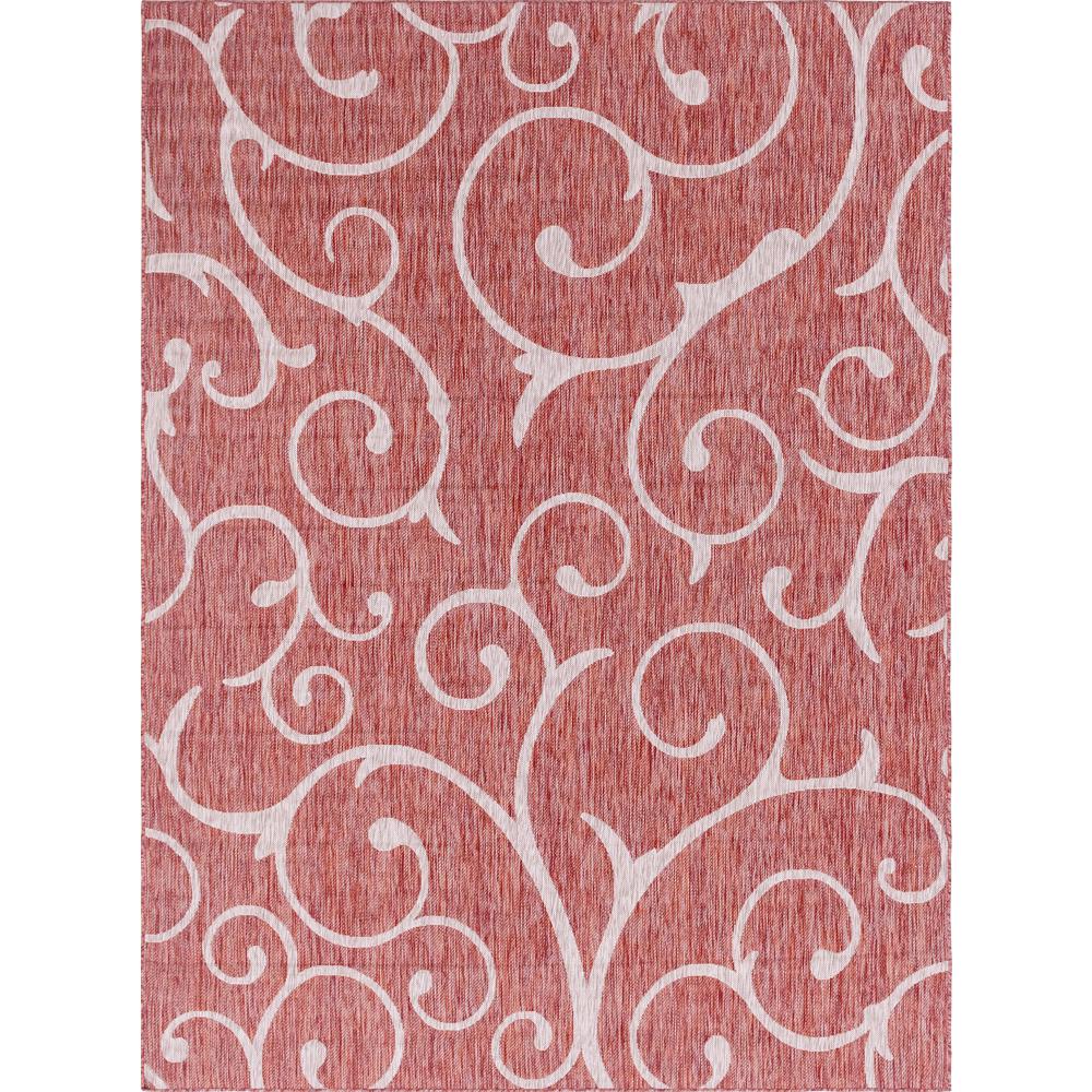 Outdoor Curl Rug, Rust Red (7' 0 x 10' 0). The main picture.