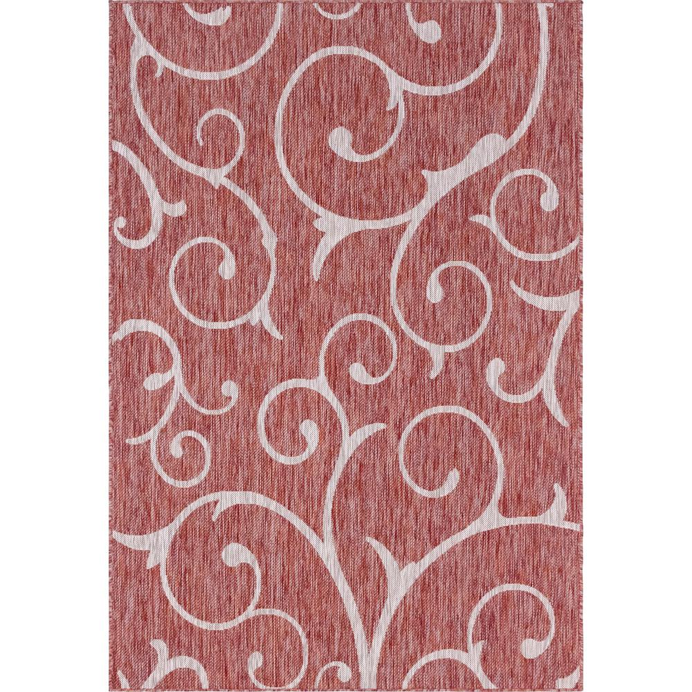 Outdoor Curl Rug, Rust Red (4' 0 x 6' 0). Picture 1