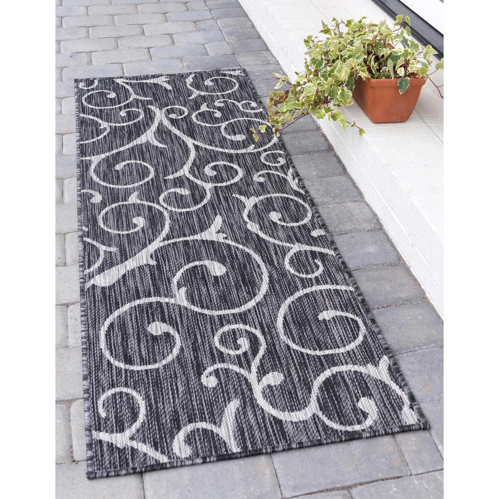 Outdoor Curl Rug, Charcoal Gray (2' 0 x 6' 0). Picture 2