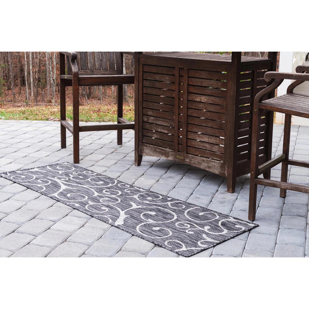 Outdoor Curl Rug, Charcoal Gray (2' 0 x 6' 0). Picture 3