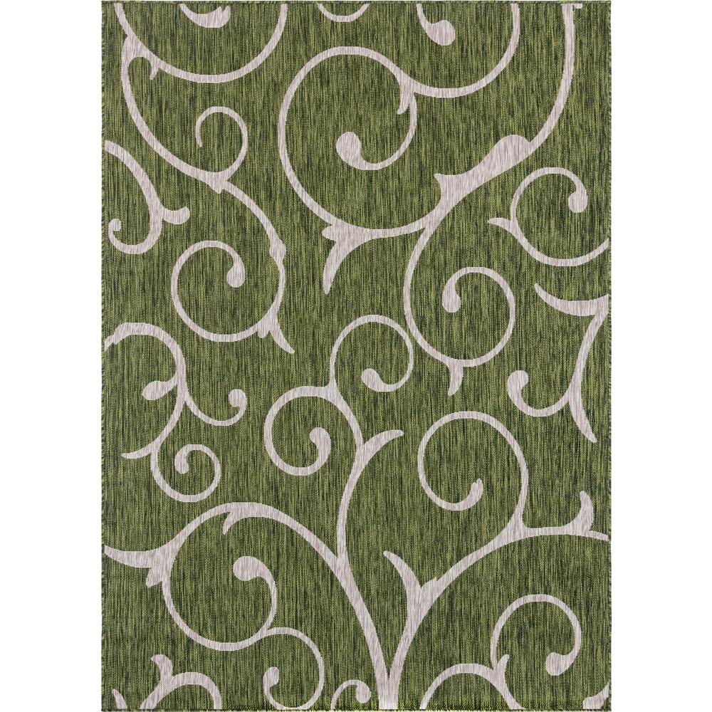 Outdoor Curl Rug, Green (7' 0 x 10' 0). Picture 1
