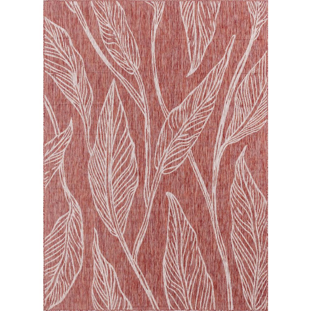Outdoor Leaf Rug, Rust Red (7' 0 x 10' 0). Picture 1