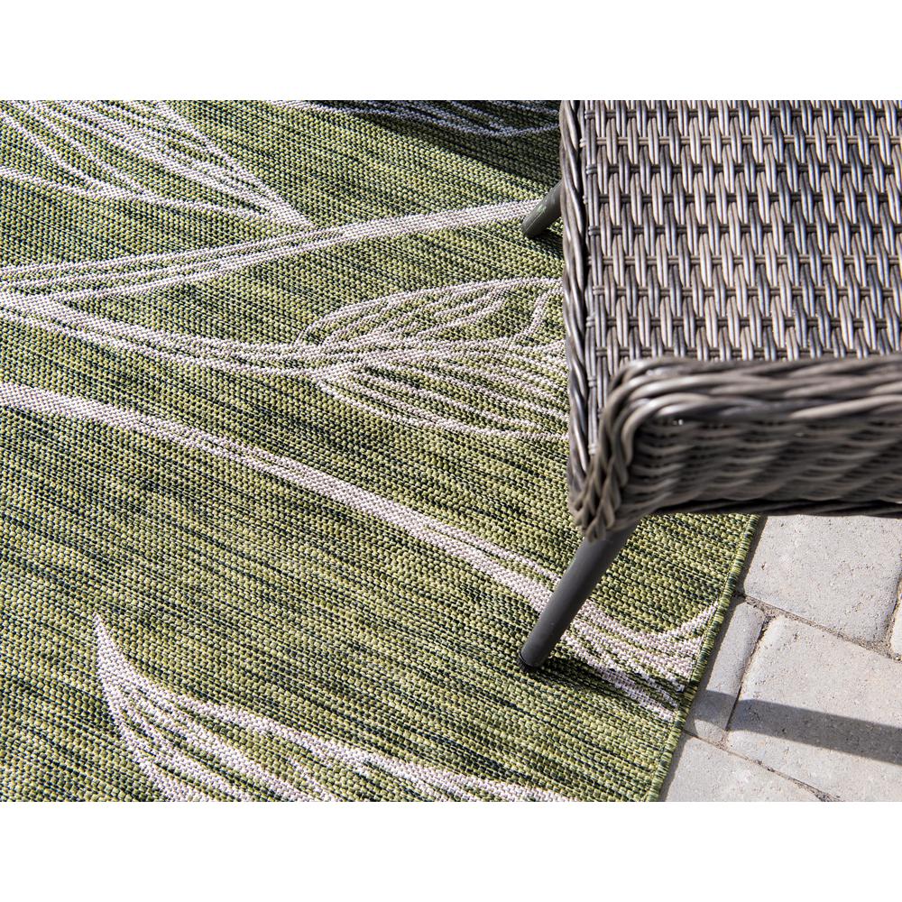Outdoor Leaf Rug, Green (9' 0 x 12' 0). Picture 6