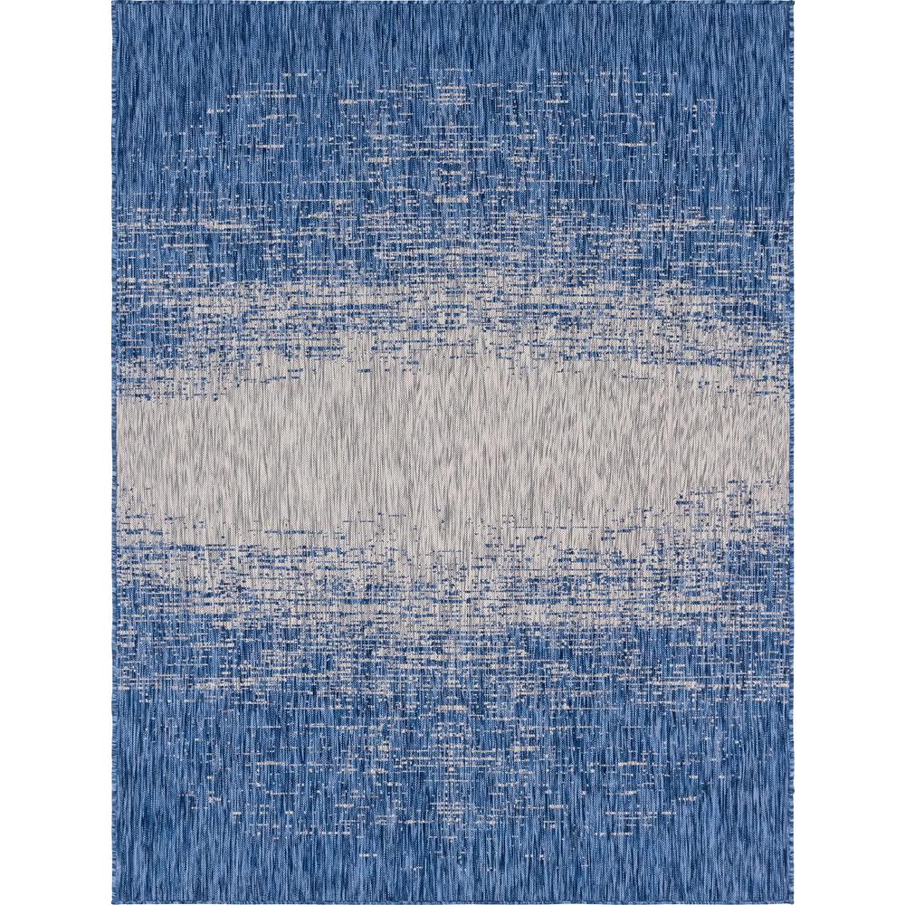 Outdoor Ombre Rug, Blue (9' 0 x 12' 0). Picture 1