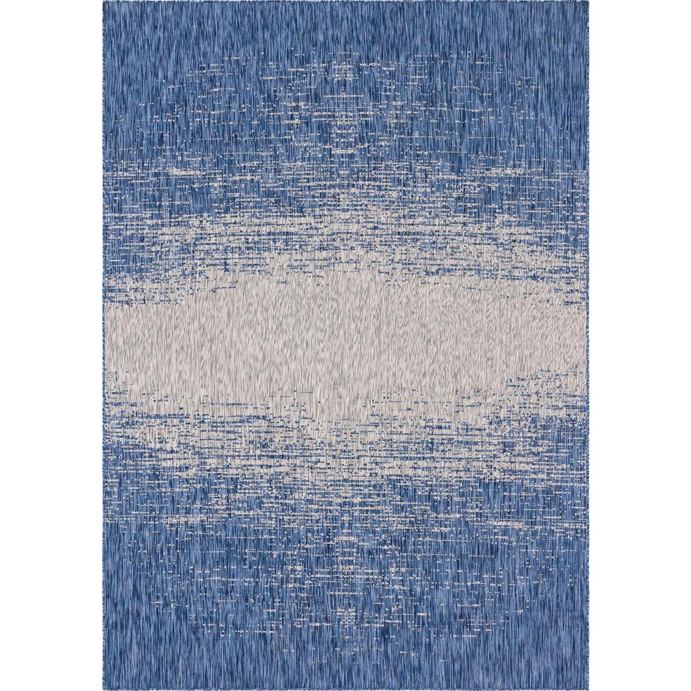 Outdoor Ombre Rug, Blue (8' 0 x 11' 4). Picture 1