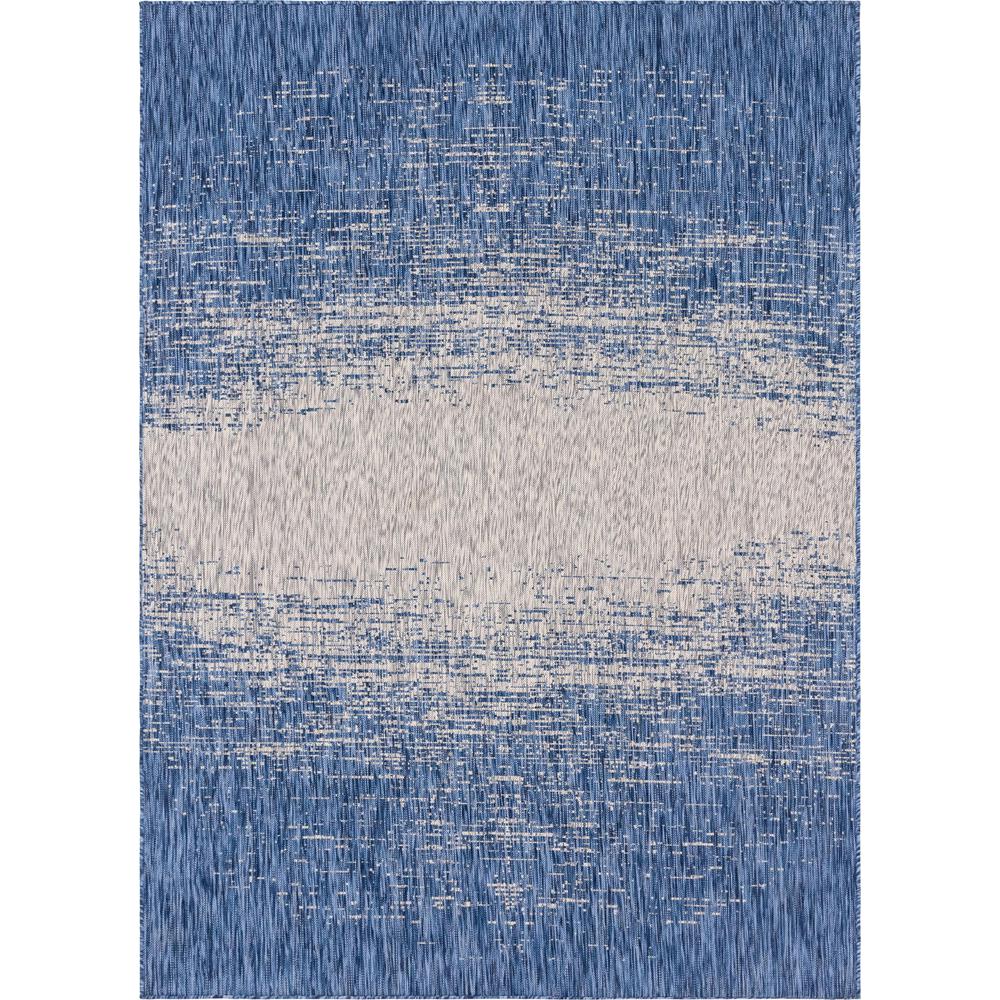 Outdoor Ombre Rug, Blue (7' 0 x 10' 0). Picture 1