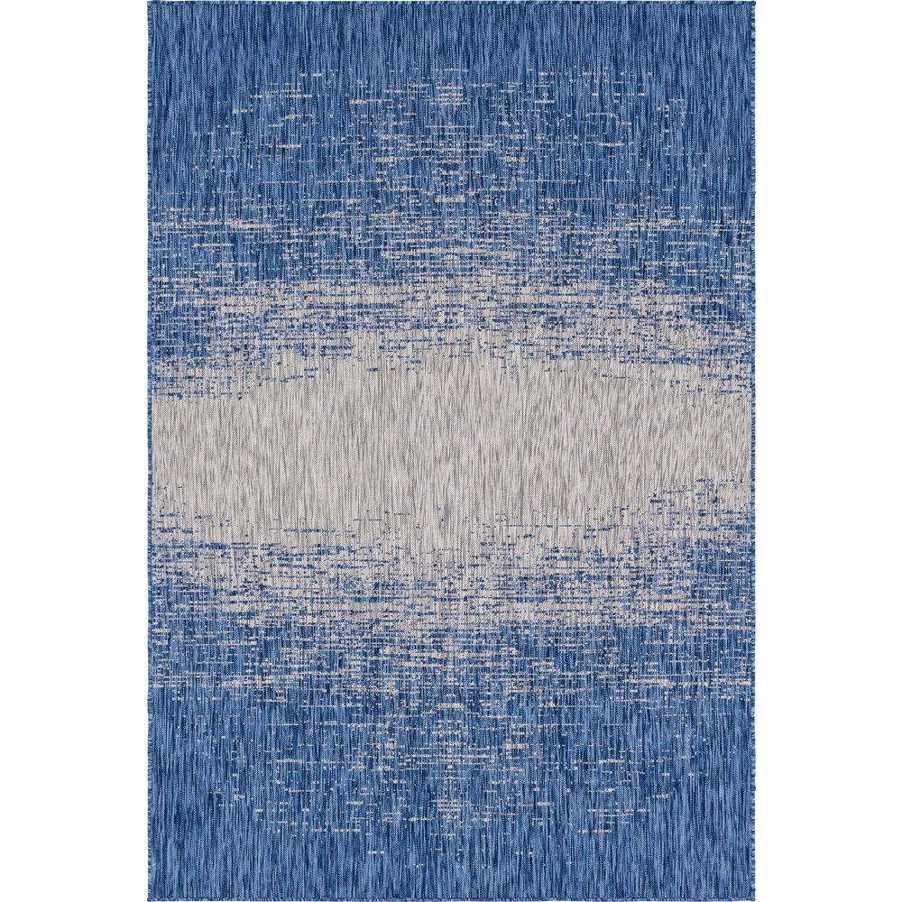 Outdoor Ombre Rug, Blue (6' 0 x 9' 0). Picture 1