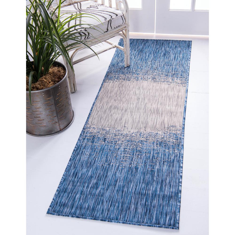 Outdoor Ombre Rug, Blue (2' 0 x 6' 0). Picture 2
