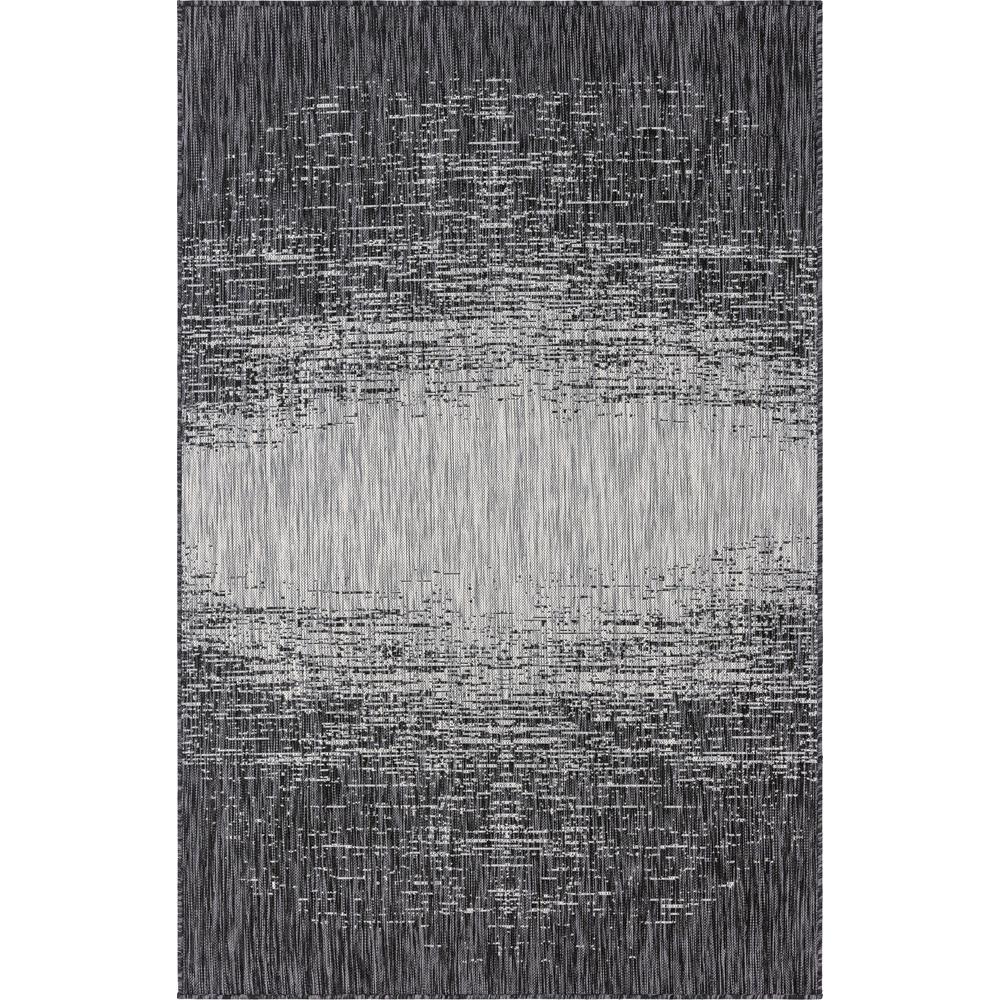 Outdoor Ombre Rug, Gray (5' 0 x 8' 0). Picture 1