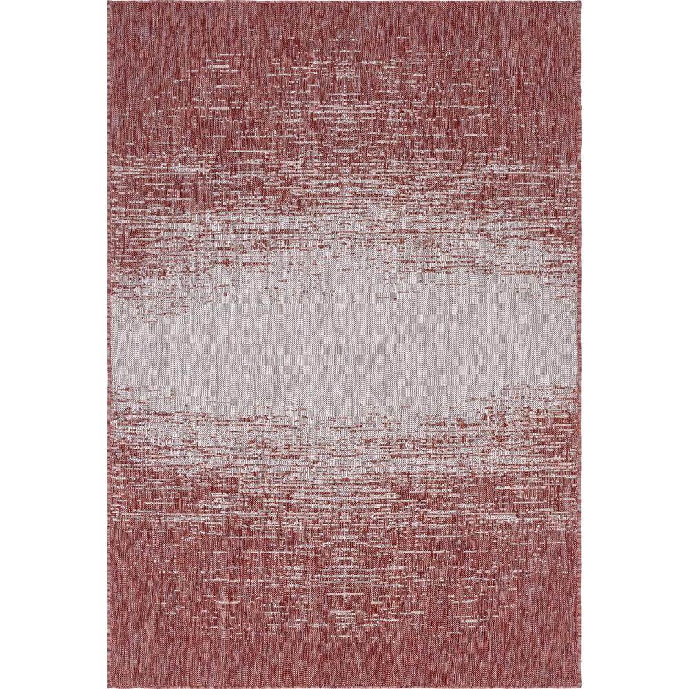 Outdoor Ombre Rug, Rust Red (6' 0 x 9' 0). Picture 1