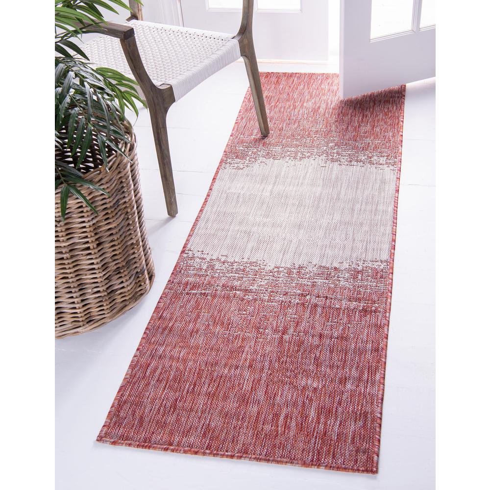 Outdoor Ombre Rug, Rust Red (2' 0 x 6' 0). Picture 2