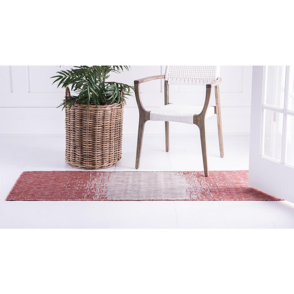 Outdoor Ombre Rug, Rust Red (2' 0 x 6' 0). Picture 3