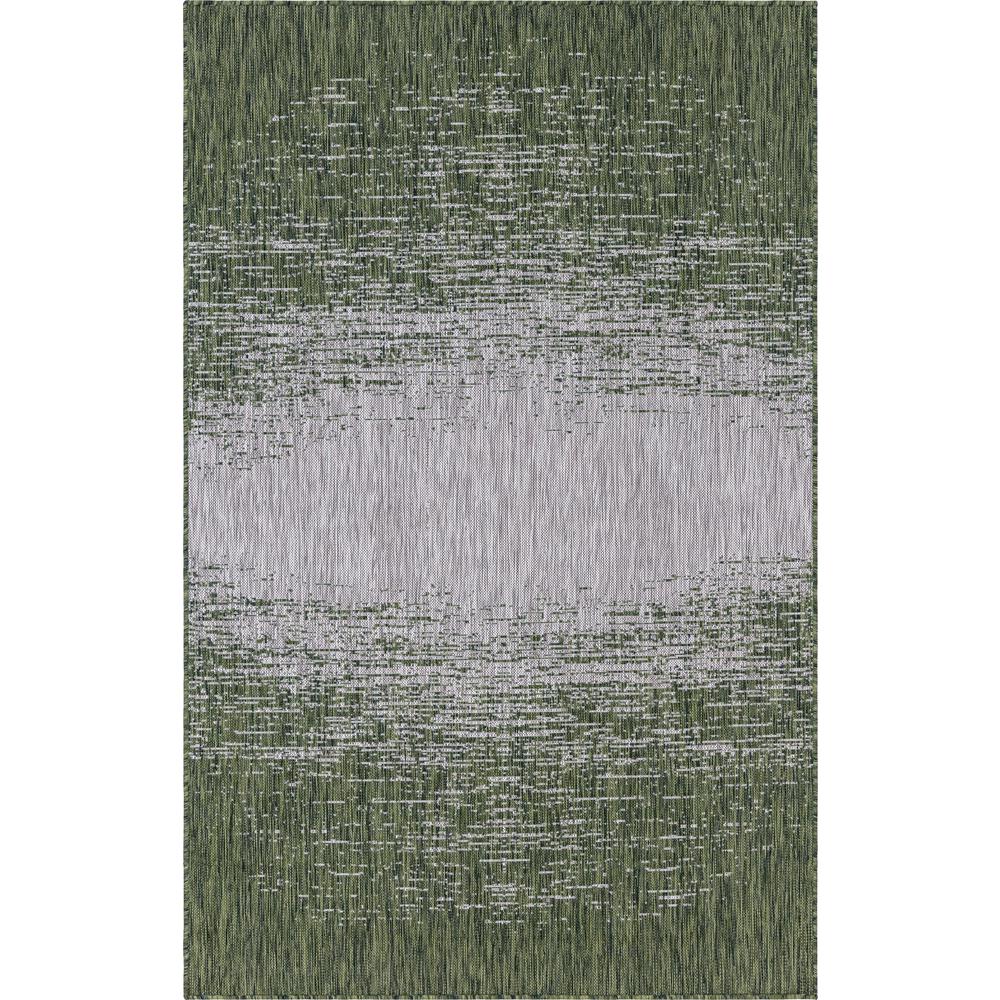 Outdoor Ombre Rug, Green (5' 0 x 8' 0). Picture 1