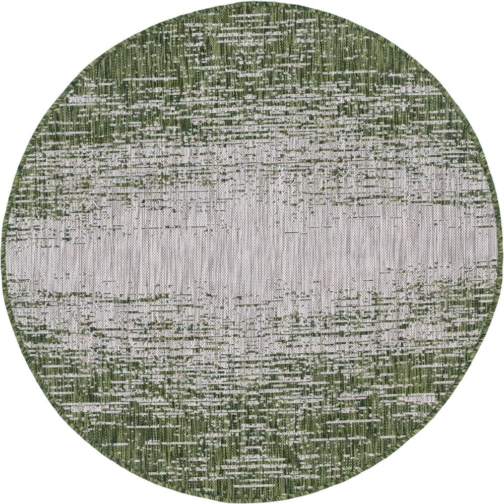 Outdoor Ombre Rug, Green (4' 0 x 4' 0). Picture 1