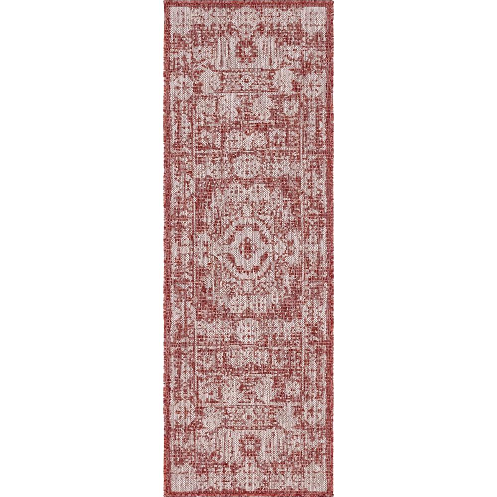 Outdoor Timeworn Rug, Rust Red (2' 2 x 6' 0). Picture 1