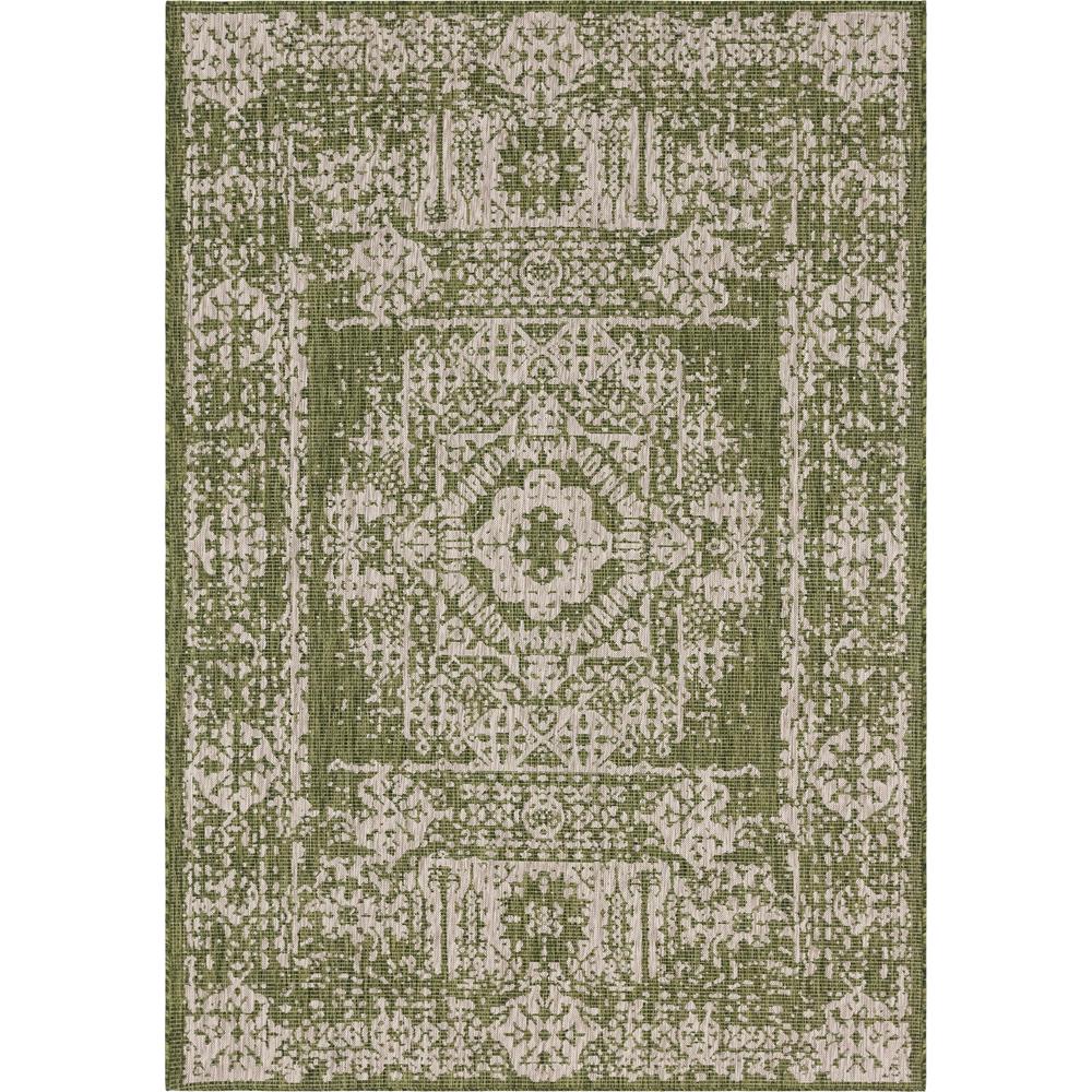 Outdoor Timeworn Rug, Green (7' 0 x 10' 0). Picture 1