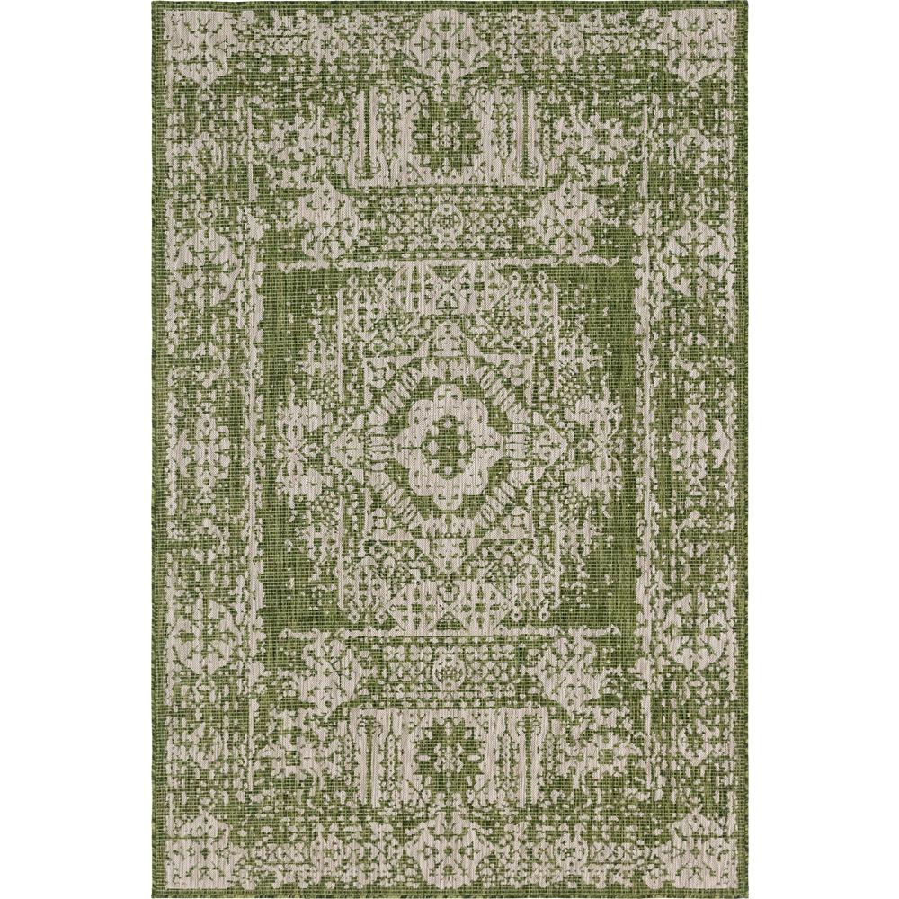 Outdoor Timeworn Rug, Green (6' 0 x 9' 0). Picture 1