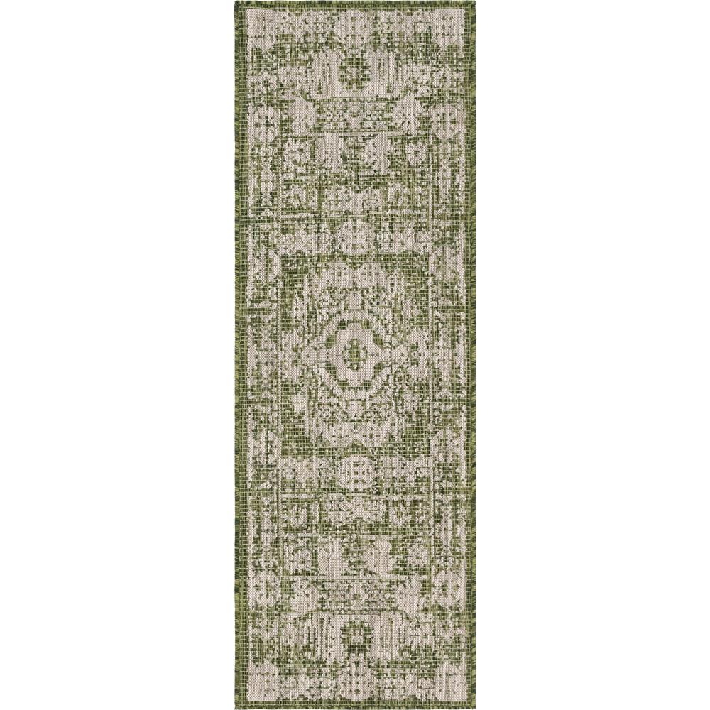 Outdoor Timeworn Rug, Green (2' 2 x 6' 0). The main picture.