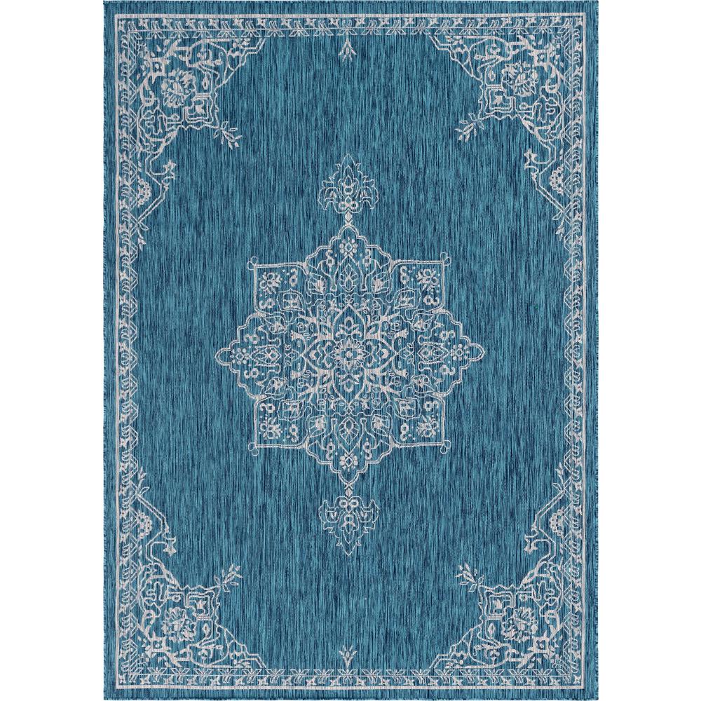 Outdoor Antique Rug, Teal (8' 0 x 11' 4). Picture 1