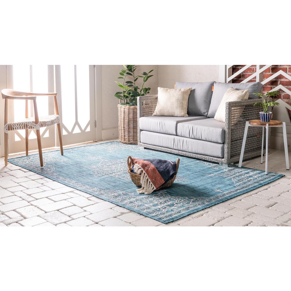 Outdoor Antique Rug, Teal (8' 0 x 11' 4). Picture 4