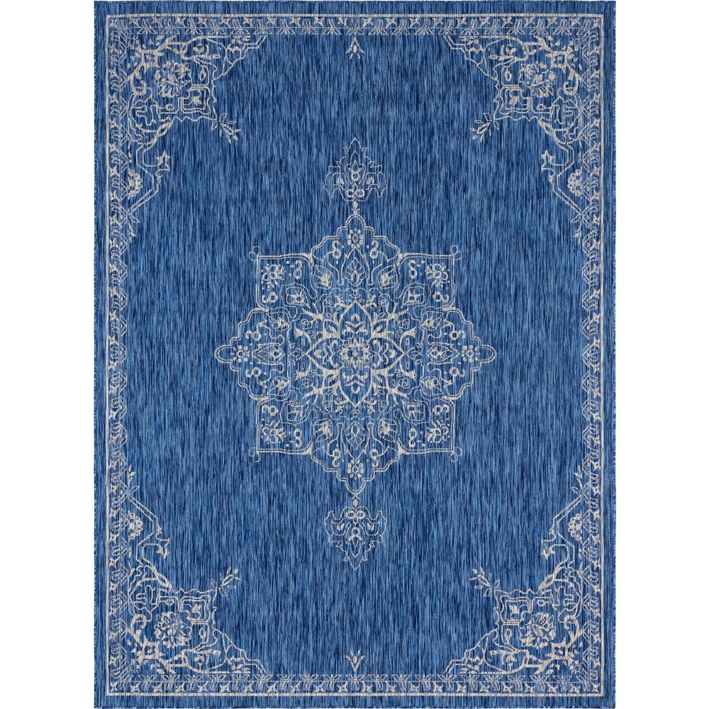 Outdoor Antique Rug, Blue (7' 0 x 10' 0). Picture 1