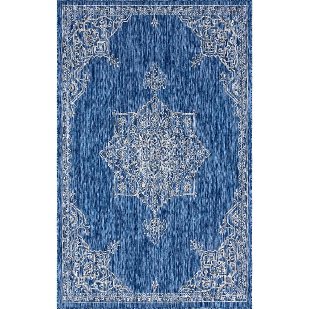Outdoor Antique Rug, Blue (5' 0 x 8' 0). Picture 1