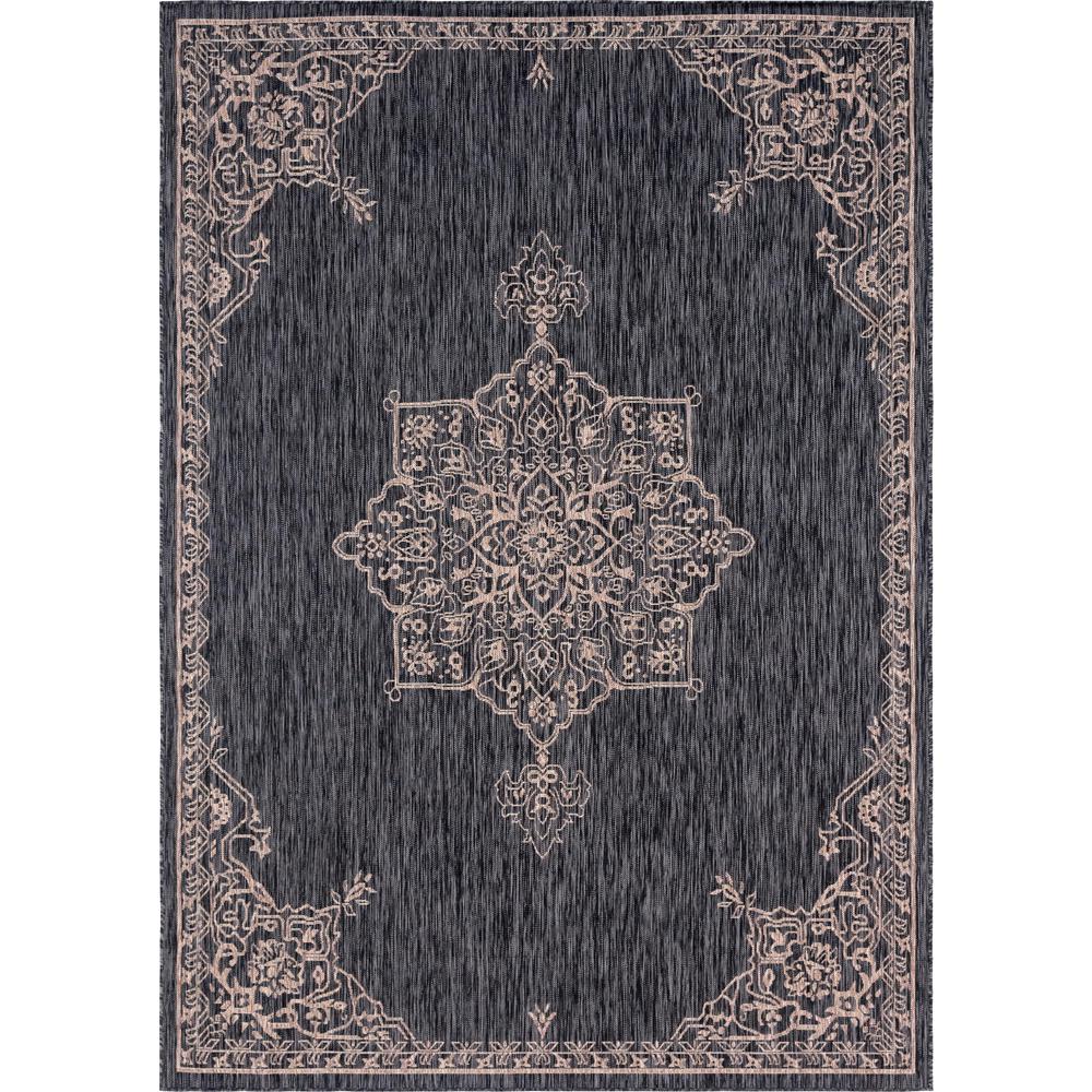 Outdoor Antique Rug, Charcoal Gray (8' 0 x 11' 4). Picture 1