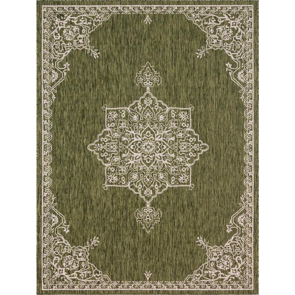 Outdoor Antique Rug, Green (9' 0 x 12' 0). Picture 1