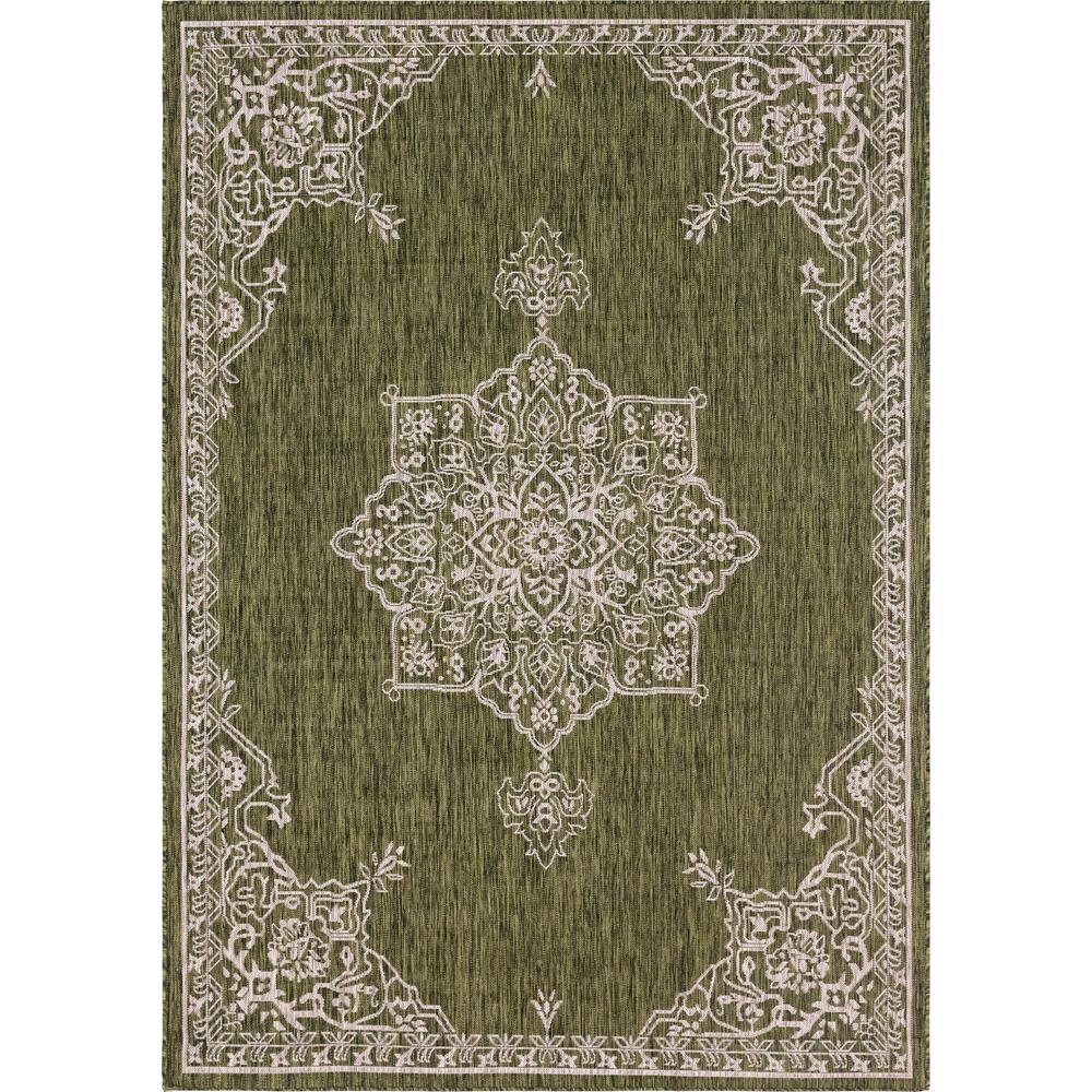 Outdoor Antique Rug, Green (7' 0 x 10' 0). Picture 1