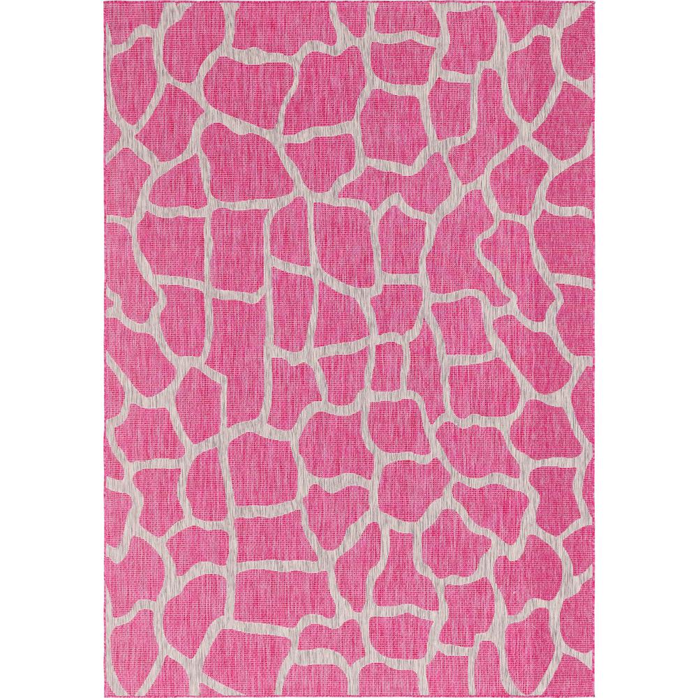 Outdoor Giraffe Rug, Pink (8' 0 x 11' 4). The main picture.