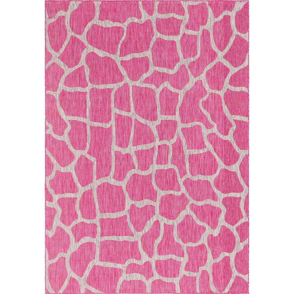 Outdoor Giraffe Rug, Pink (7' 0 x 10' 0). Picture 1