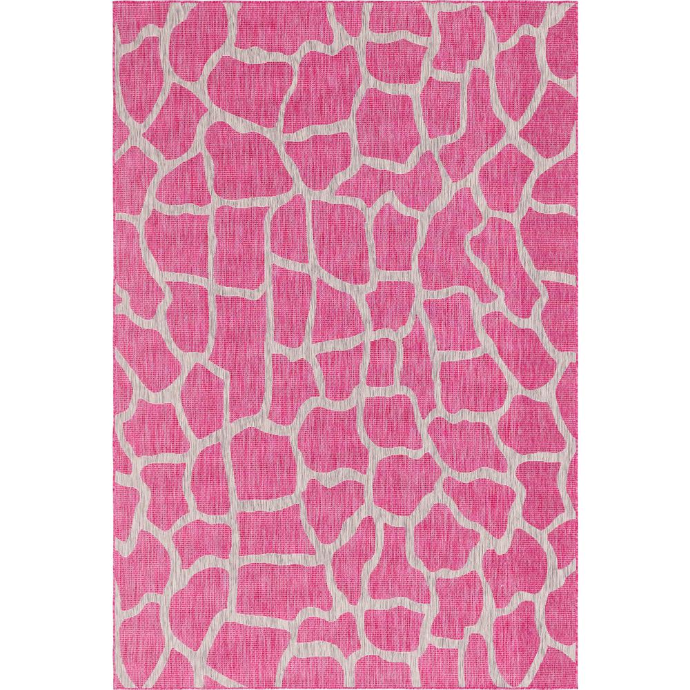 Outdoor Giraffe Rug, Pink (6' 0 x 9' 0). Picture 1
